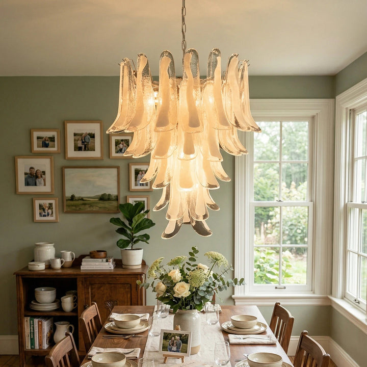 Mid Century Petals Murano Chandelier