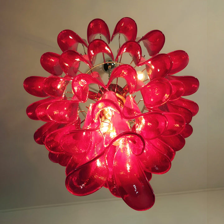 Mid Century Petals Murano Chandelier