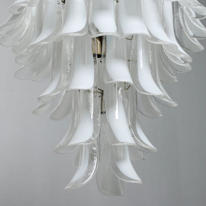 Mid Century Petals Murano Chandelier