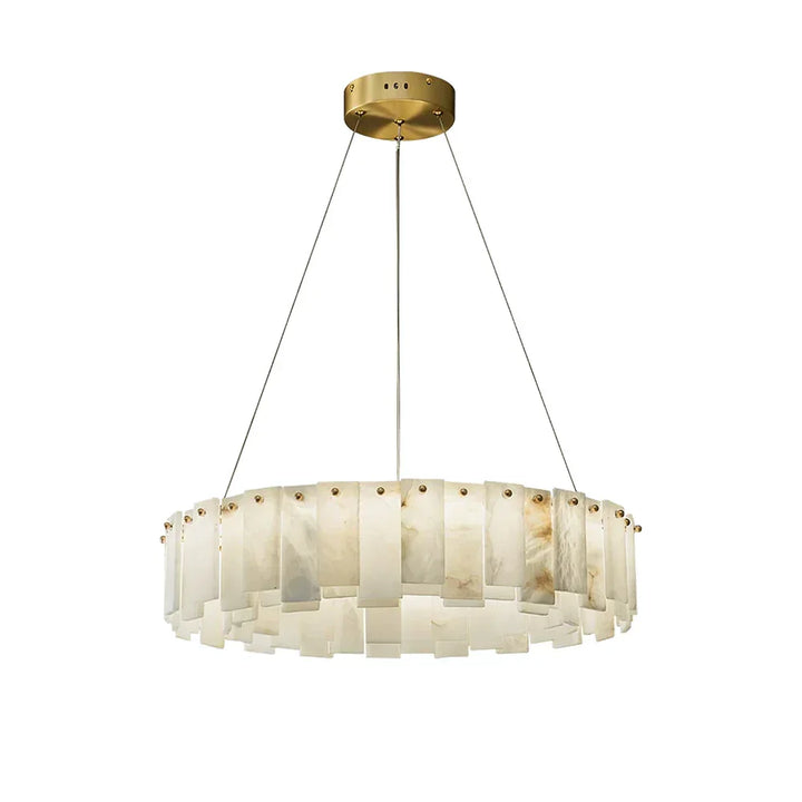 Modern Alabaster Celestial Round Chandelier - view 26 | Woorglamp