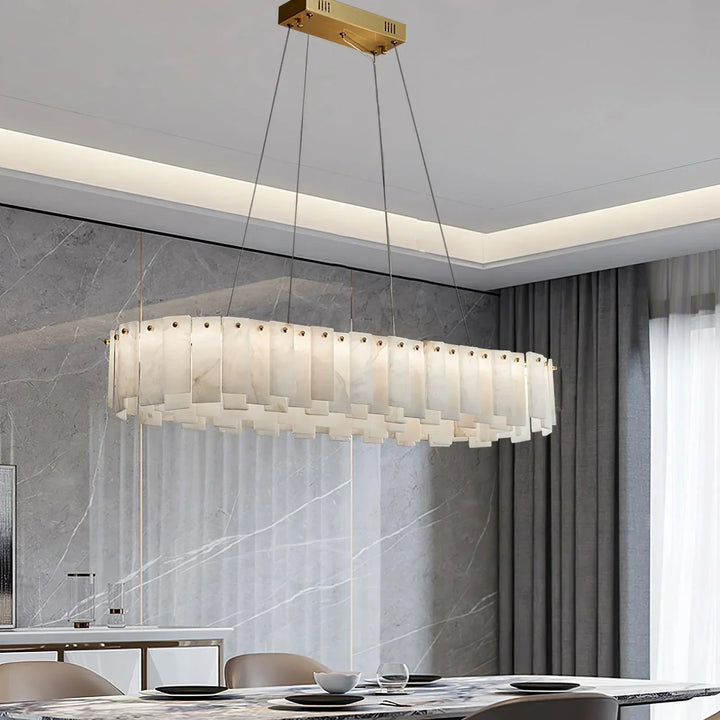Modern Alabaster Celestial Round Chandelier - view 14 | Woorglamp
