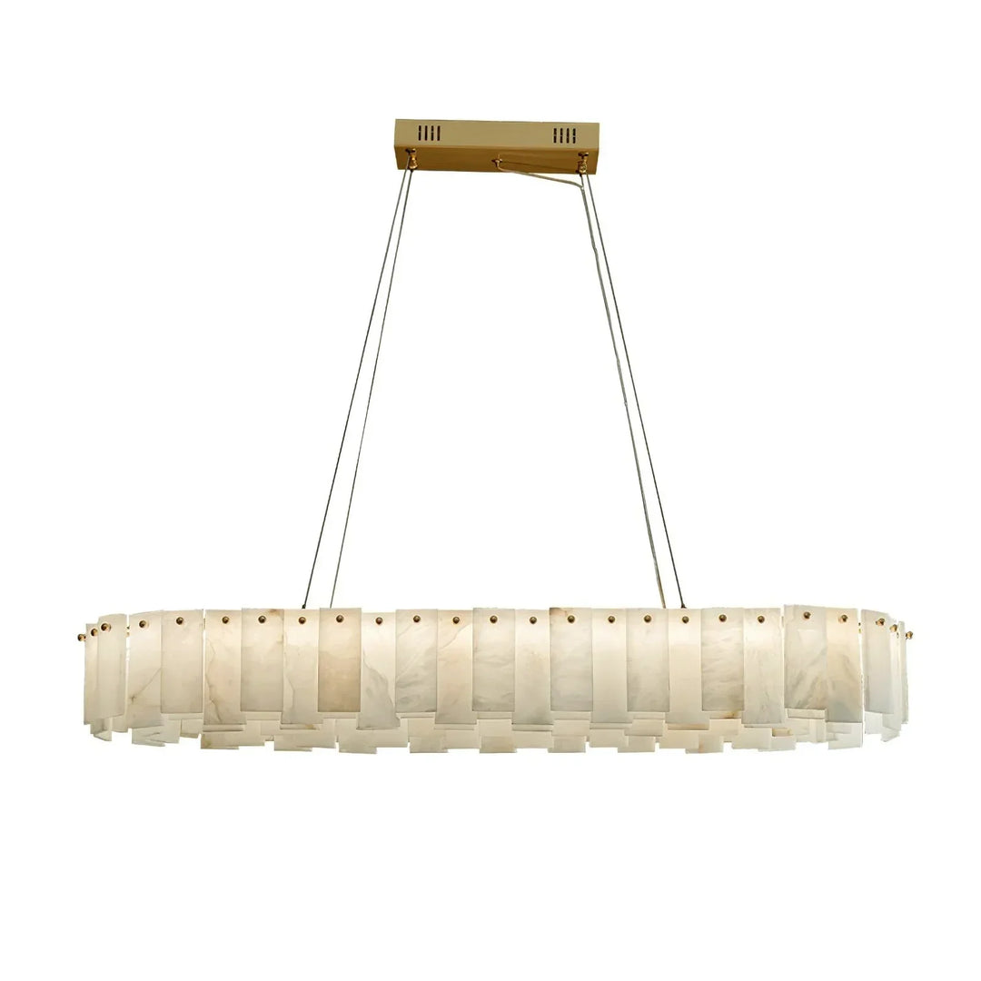 Modern Alabaster Celestial Round Chandelier - view 25 | Woorglamp