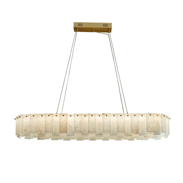 Modern Alabaster Celestial Round Chandelier - view 25 | Woorglamp