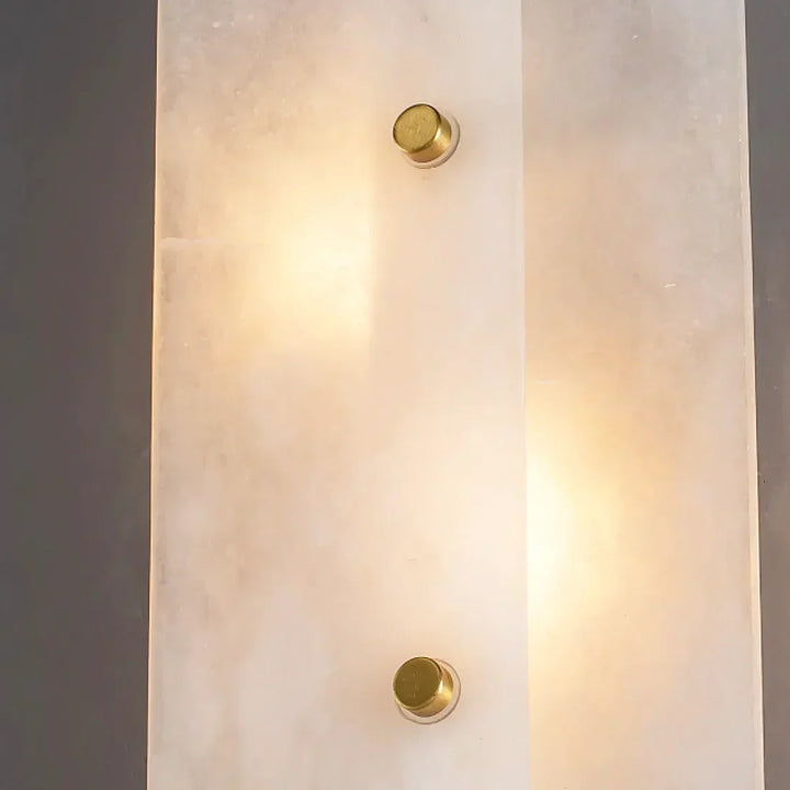 Modern Alabaster Rectangle Wall Lamp - view 10 | Woorglamp