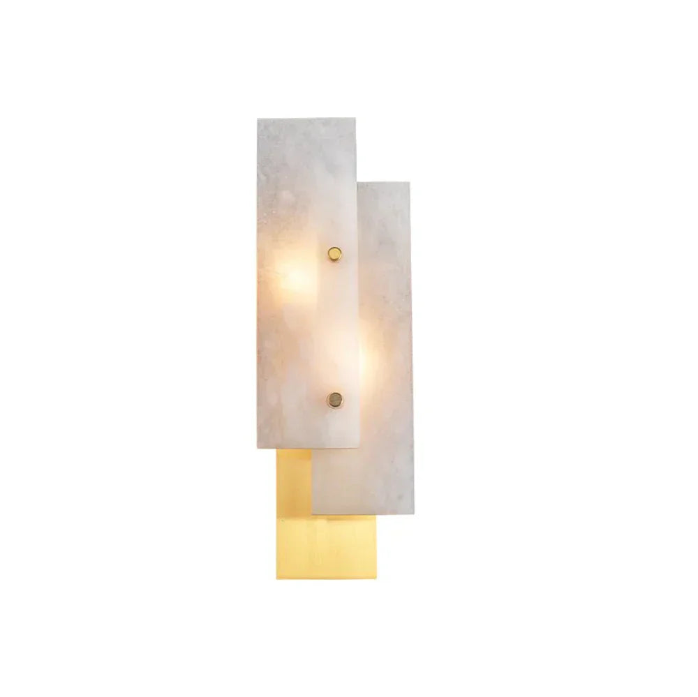 Modern Alabaster Rectangle Wall Lamp - view 13 | Woorglamp