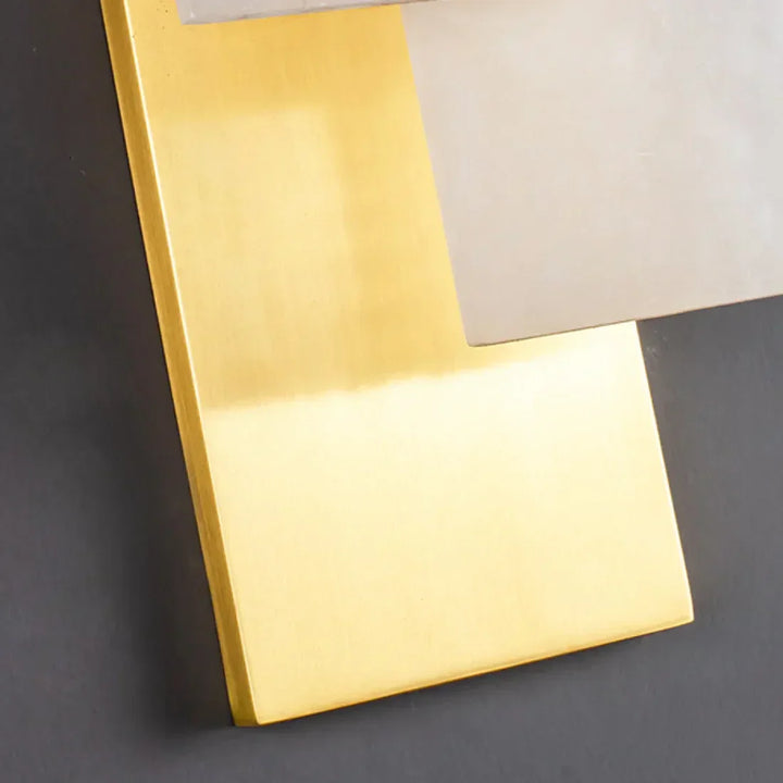Modern Alabaster Rectangle Wall Lamp - view 11 | Woorglamp