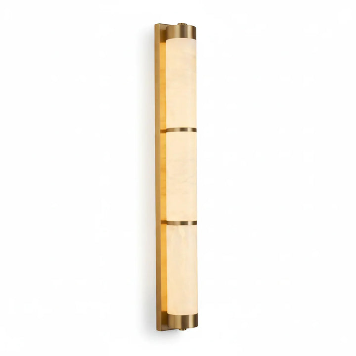 Cylindra Alabaster Brass Wall Light