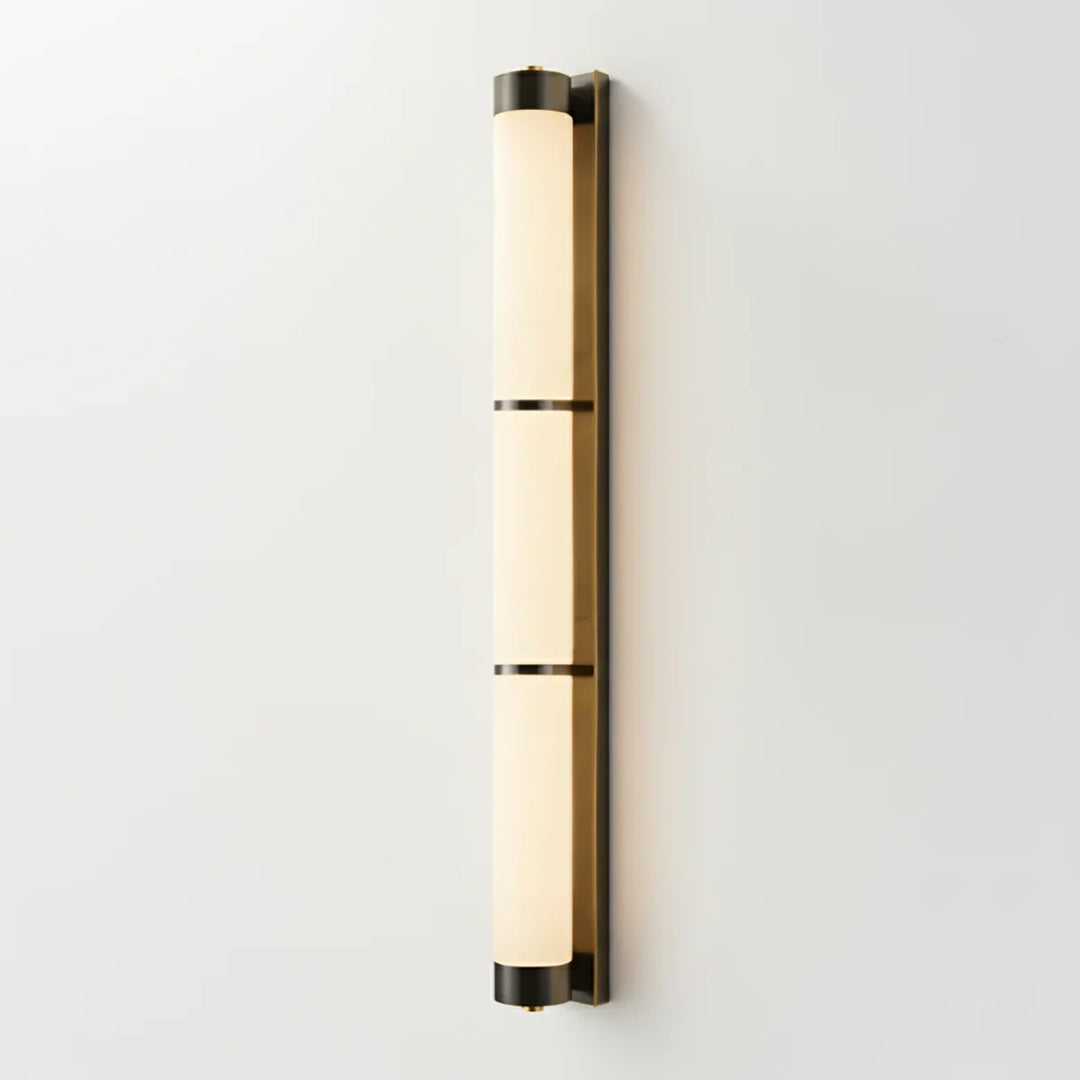 Cylindra Alabaster Brass Wall Light