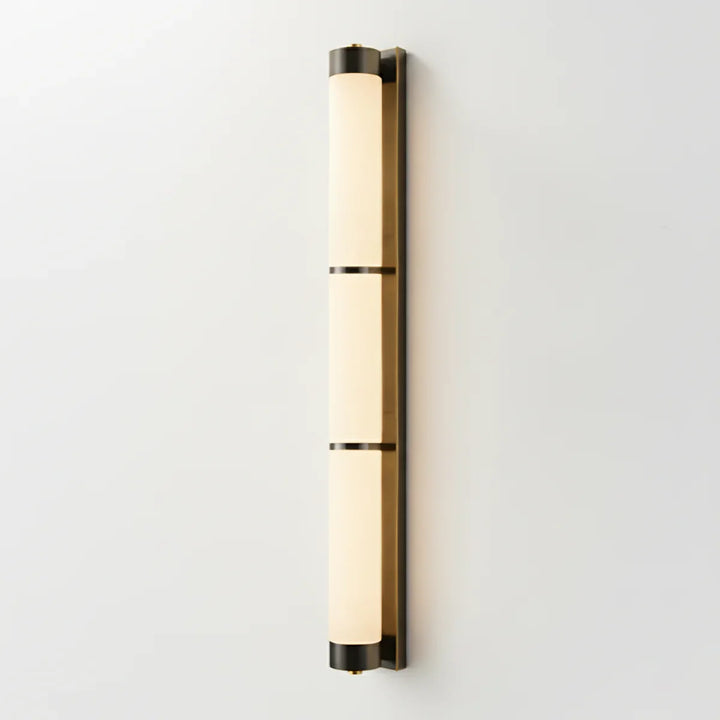 Cylindra Alabaster Brass Wall Light
