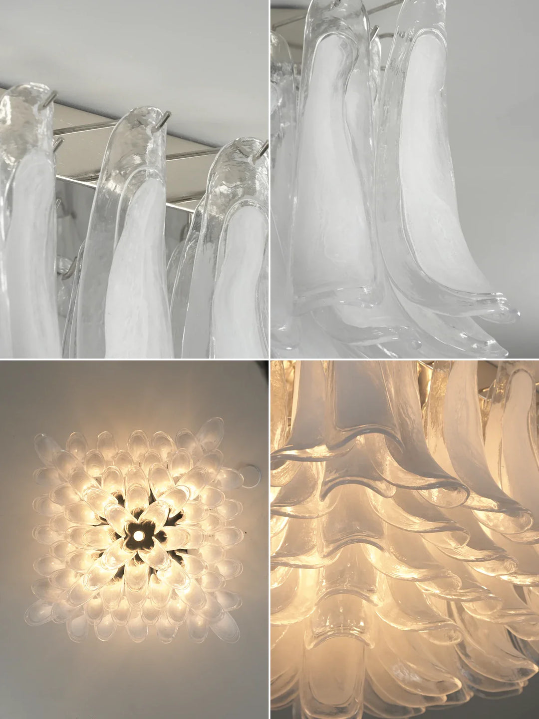 Murano Style Glass Petal Ceiling Light - view 12 | Woorglamp