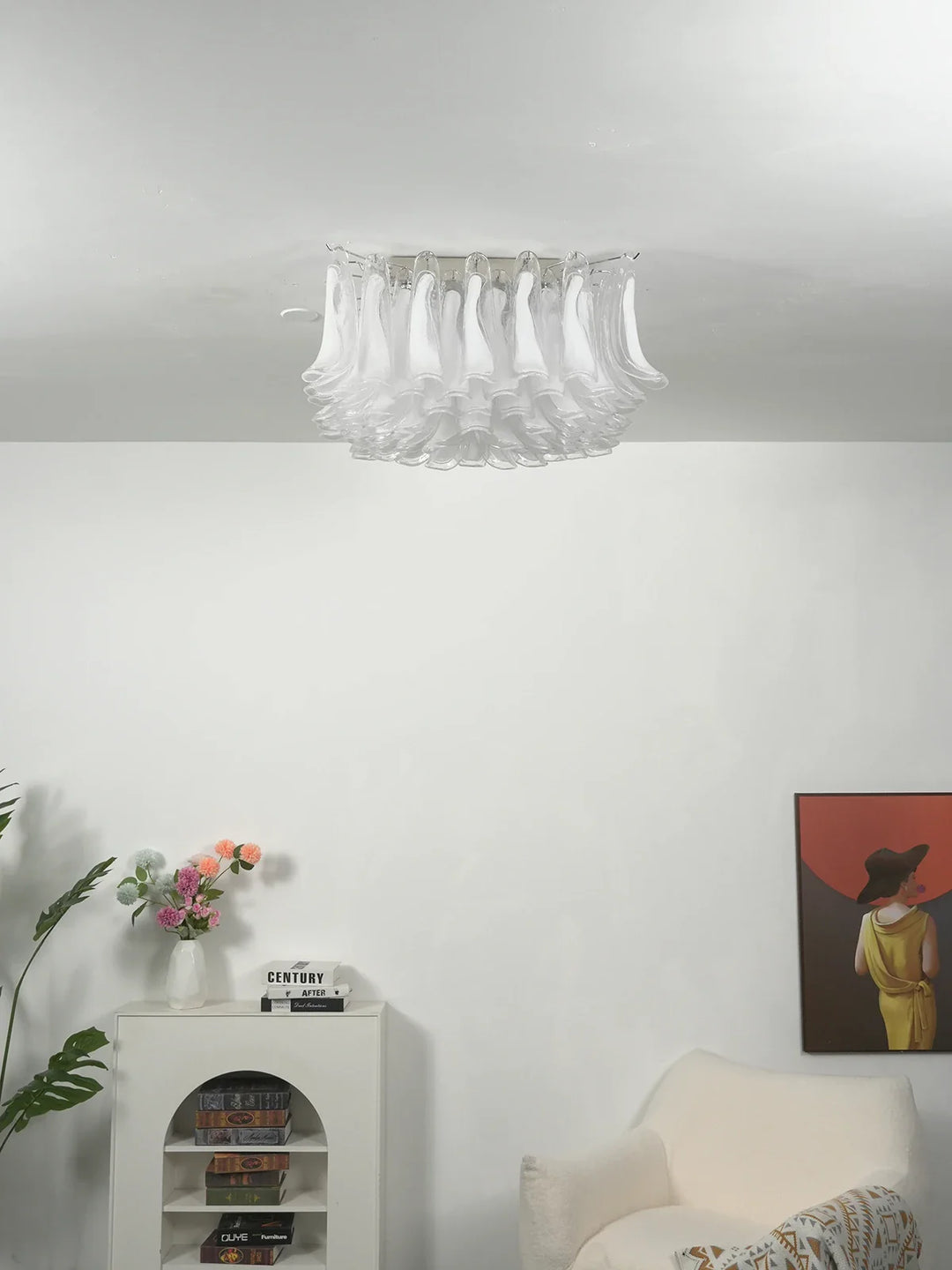 Murano Style Glass Petal Ceiling Light - view 11 | Woorglamp