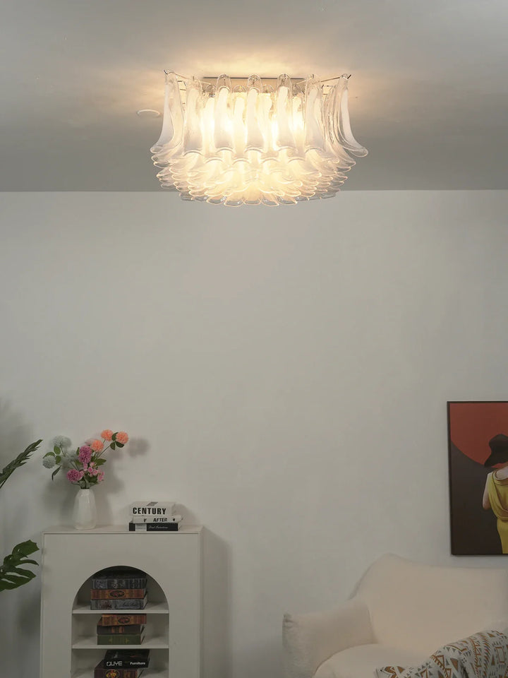 Murano Style Glass Petal Ceiling Light - view 10 | Woorglamp