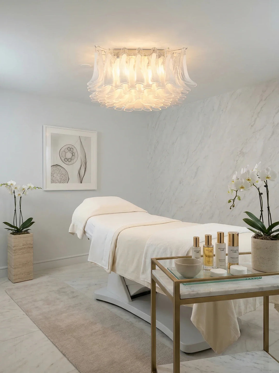 Murano Style Glass Petal Ceiling Light - view 7 | Woorglamp