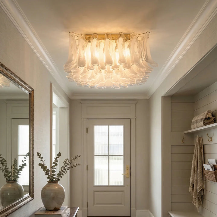 Murano Style Glass Petal Ceiling Light - view 2 | Woorglamp