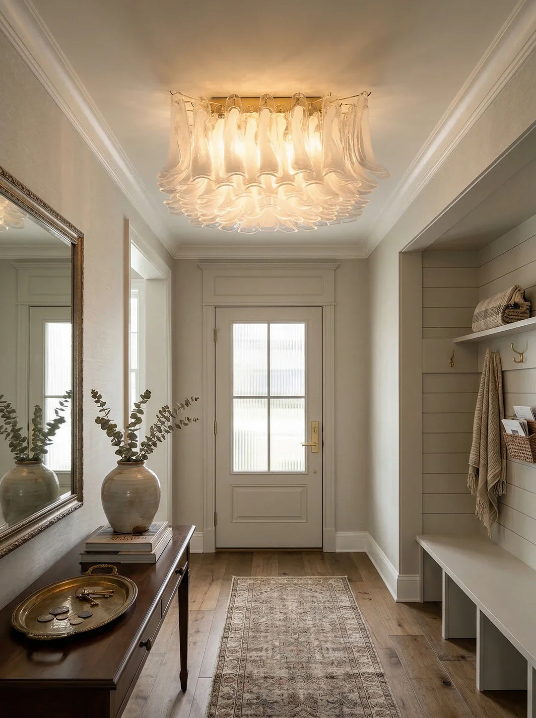 Murano Style Glass Petal Ceiling Light - view 5 | Woorglamp