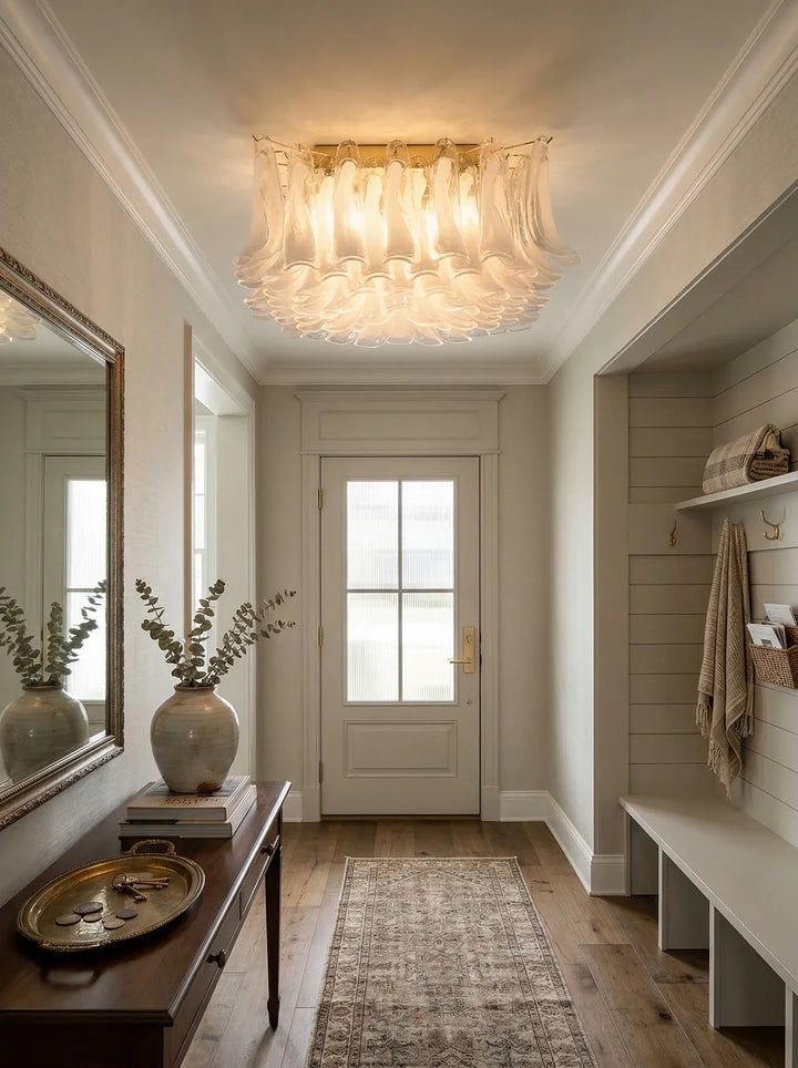 Murano Style Glass Petal Ceiling Light - view 5 | Woorglamp