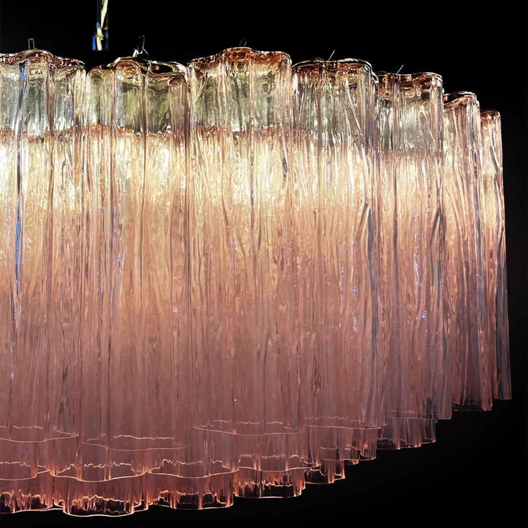 Murano Large Glass Tube Chandelier