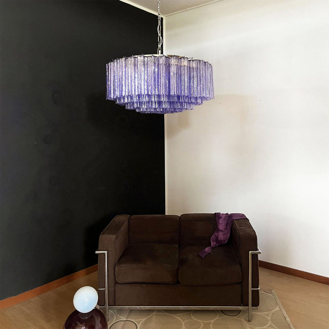 Murano Large Glass Tube Chandelier