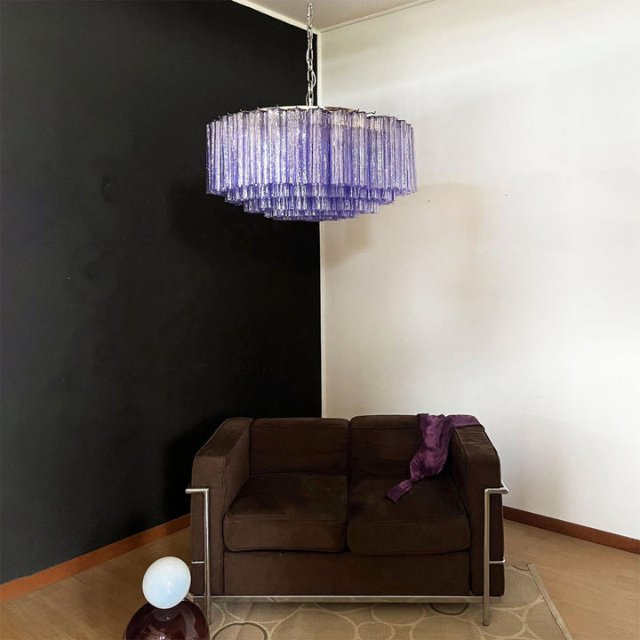 Murano Large Glass Tube Chandelier