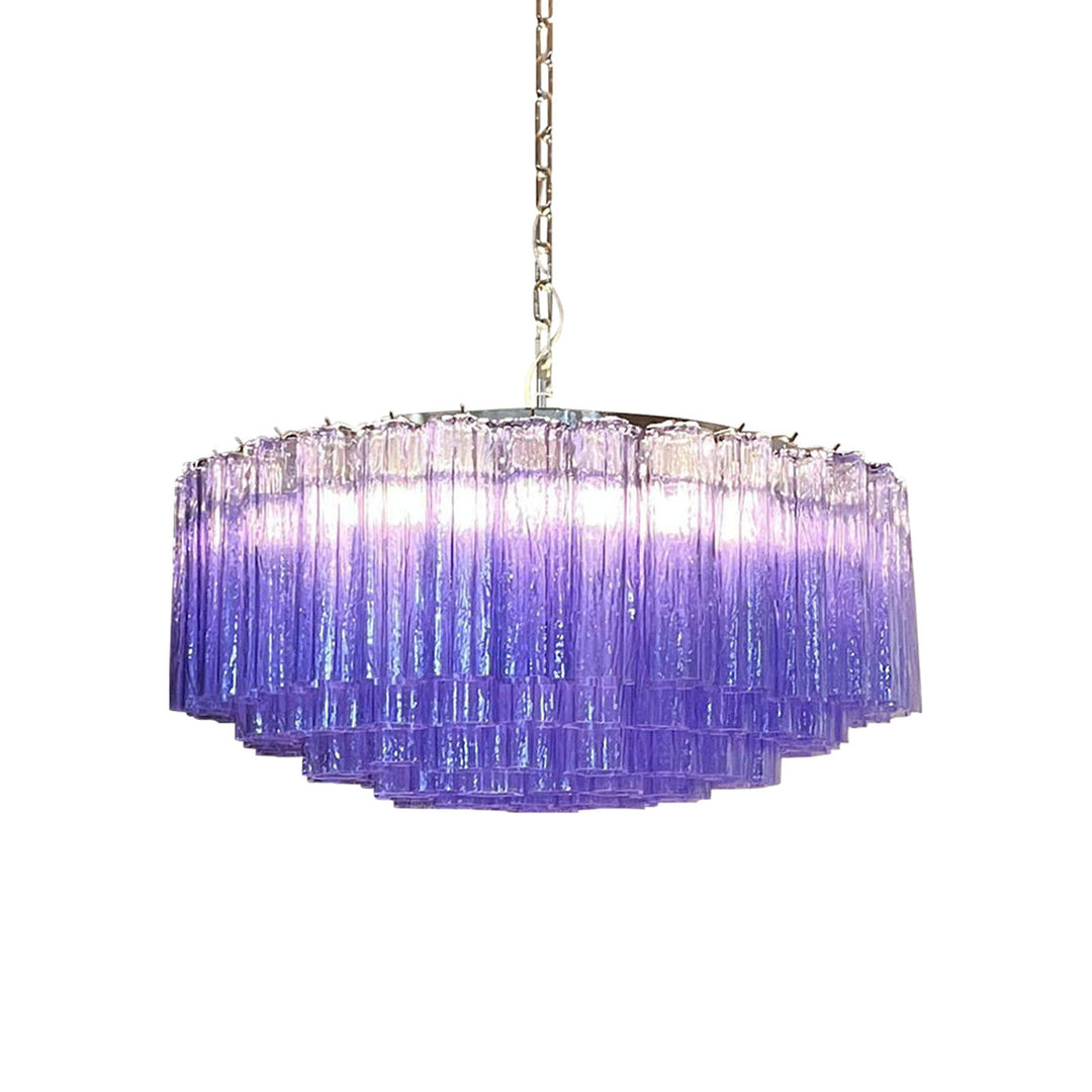 Murano Large Glass Tube Chandelier