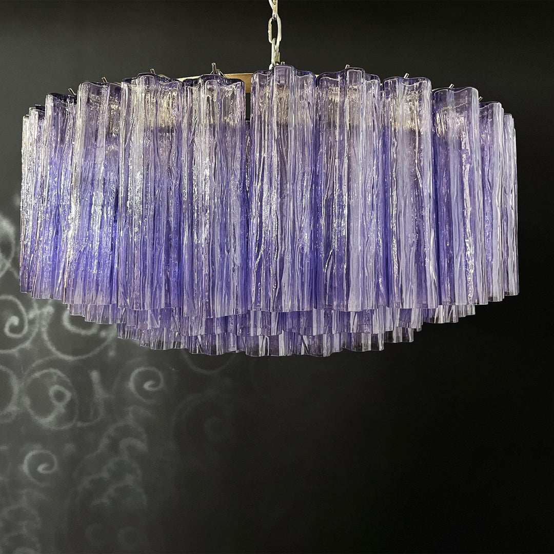 Murano Large Glass Tube Chandelier
