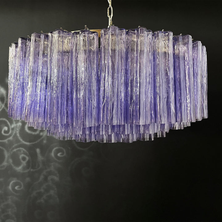 Murano Large Glass Tube Chandelier