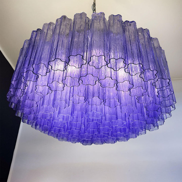 Murano Large Glass Tube Chandelier