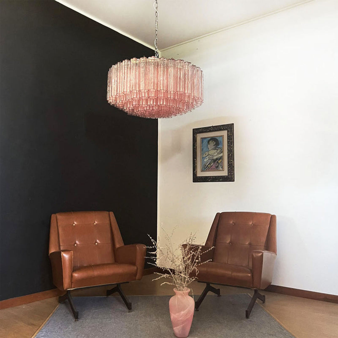 Murano Large Glass Tube Chandelier