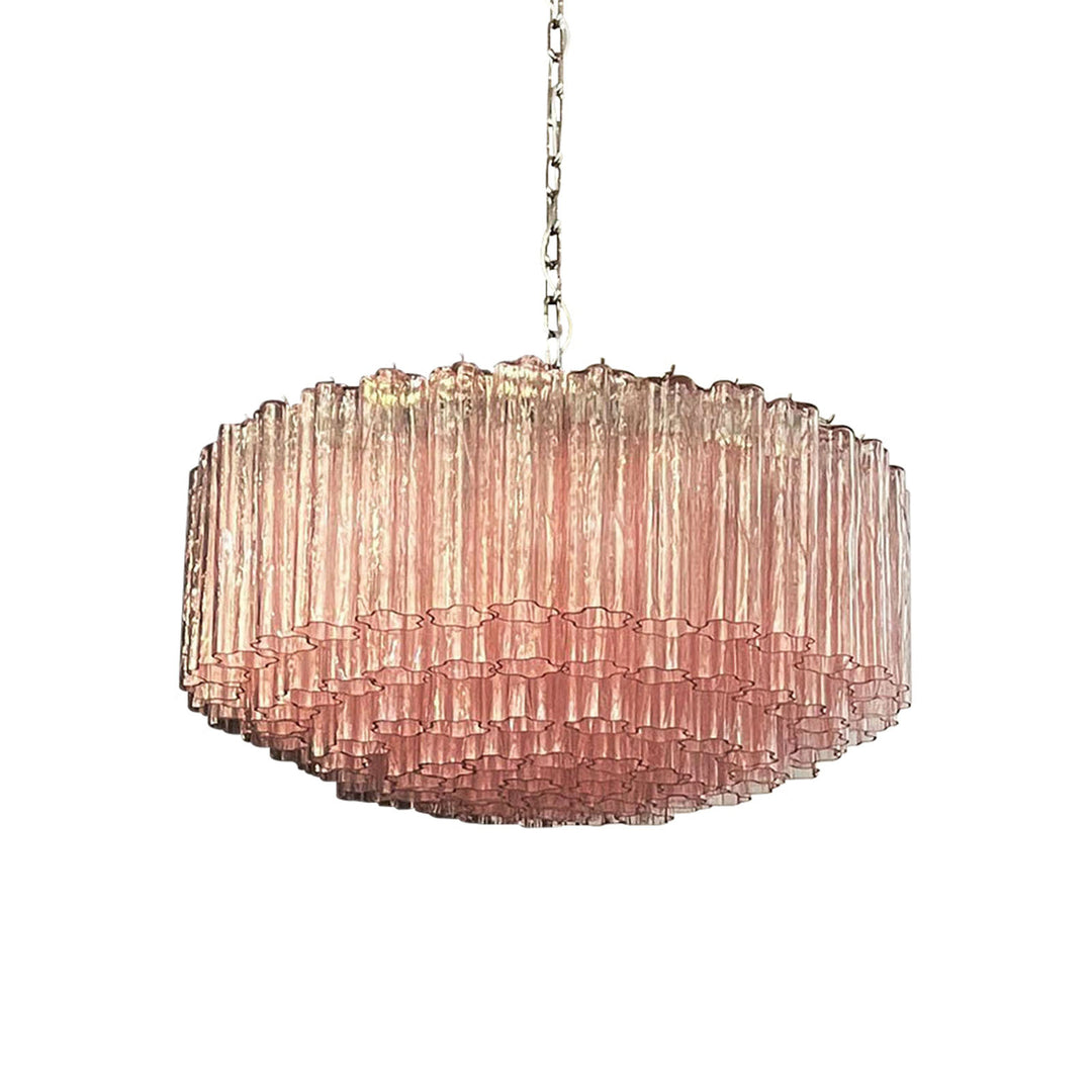 Murano Large Glass Tube Chandelier