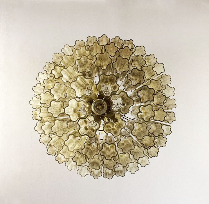 Murano Star Shaped Glass Tube Chandelier