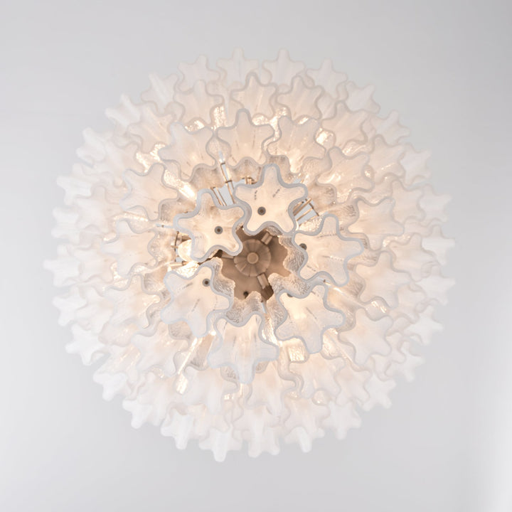 Murano Star Shaped Glass Tube Chandelier