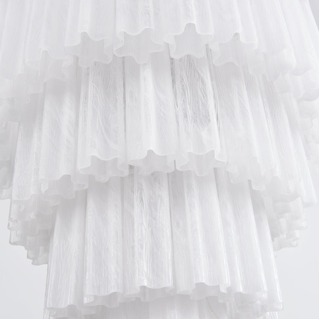 Murano Star Shaped Glass Tube Chandelier