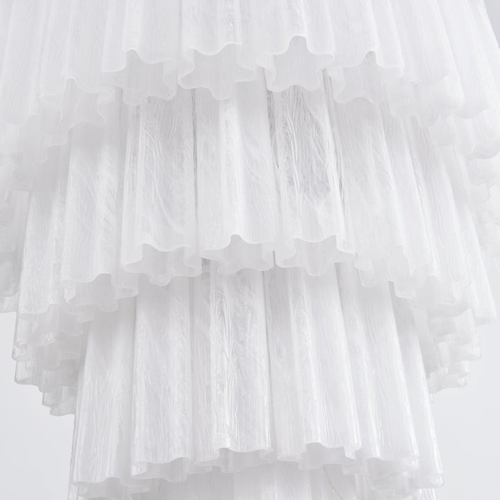 Murano Star Shaped Glass Tube Chandelier