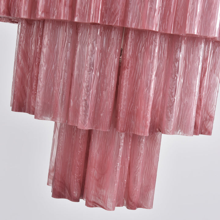 Murano Star Shaped Glass Tube Chandelier
