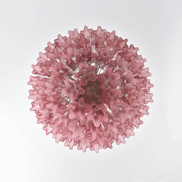 Murano Star Shaped Glass Tube Chandelier