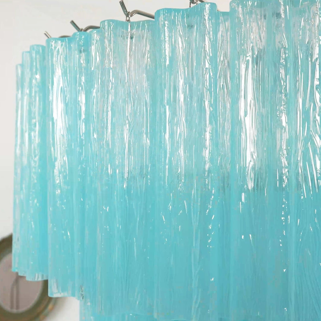 Murano Star Shaped Glass Tube Chandelier