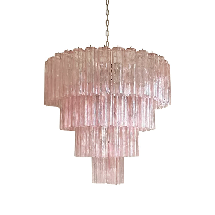 Murano Star Shaped Glass Tube Chandelier