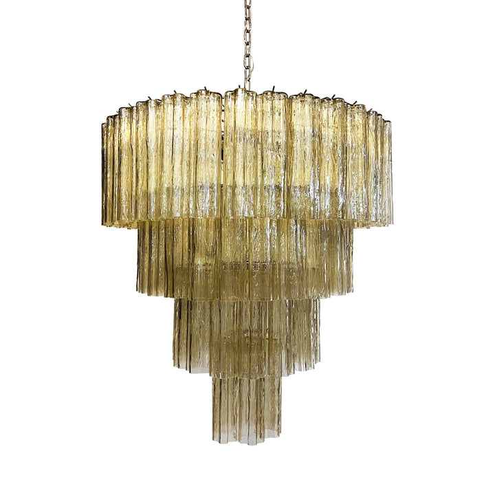 Murano Star Shaped Glass Tube Chandelier