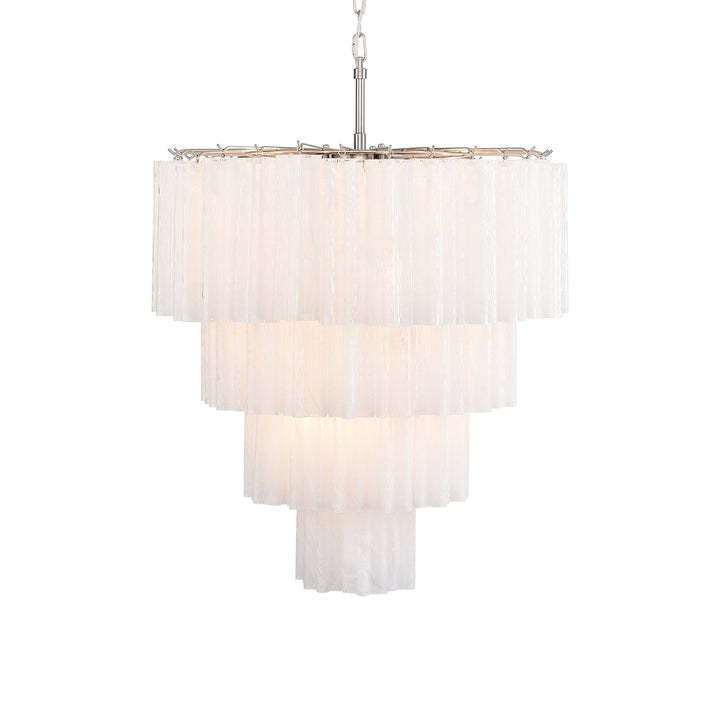 Murano Star Shaped Glass Tube Chandelier