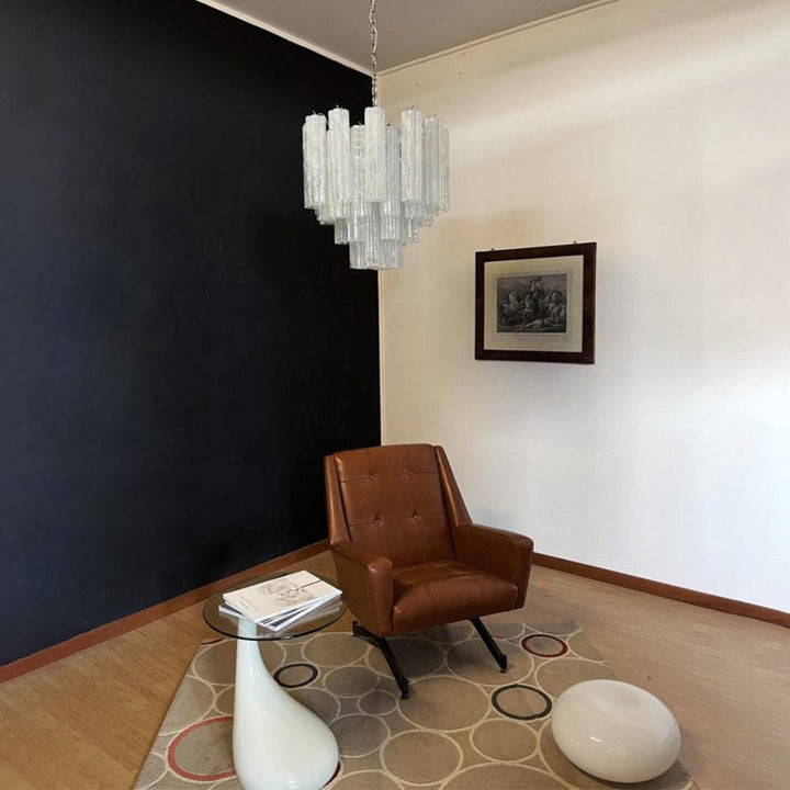 Murano Star Shaped Tube Glass Chandelier