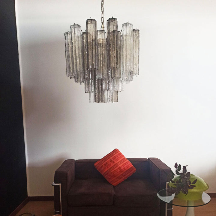 Murano Star Shaped Tube Glass Chandelier