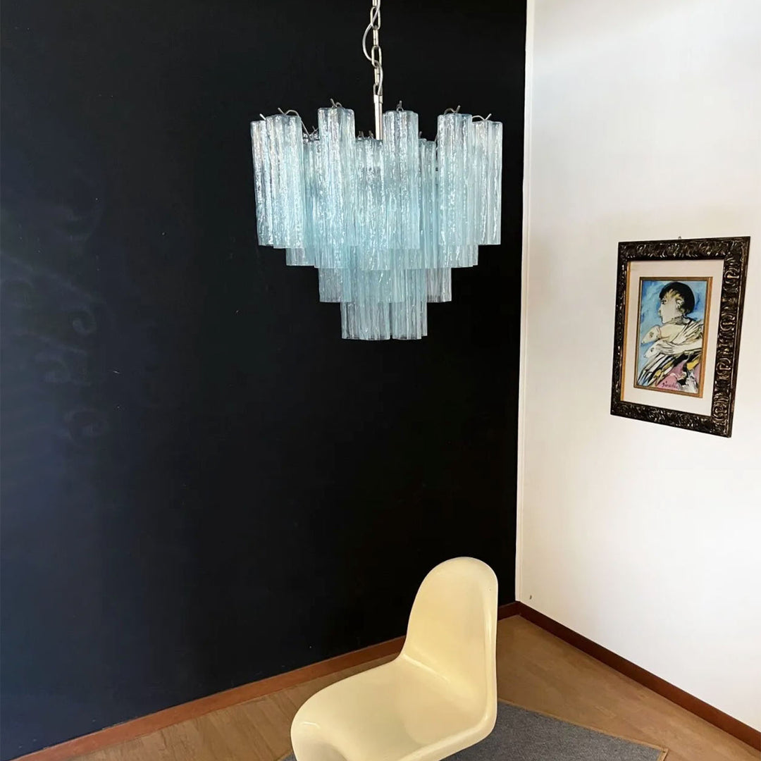 Murano Star Shaped Tube Glass Chandelier