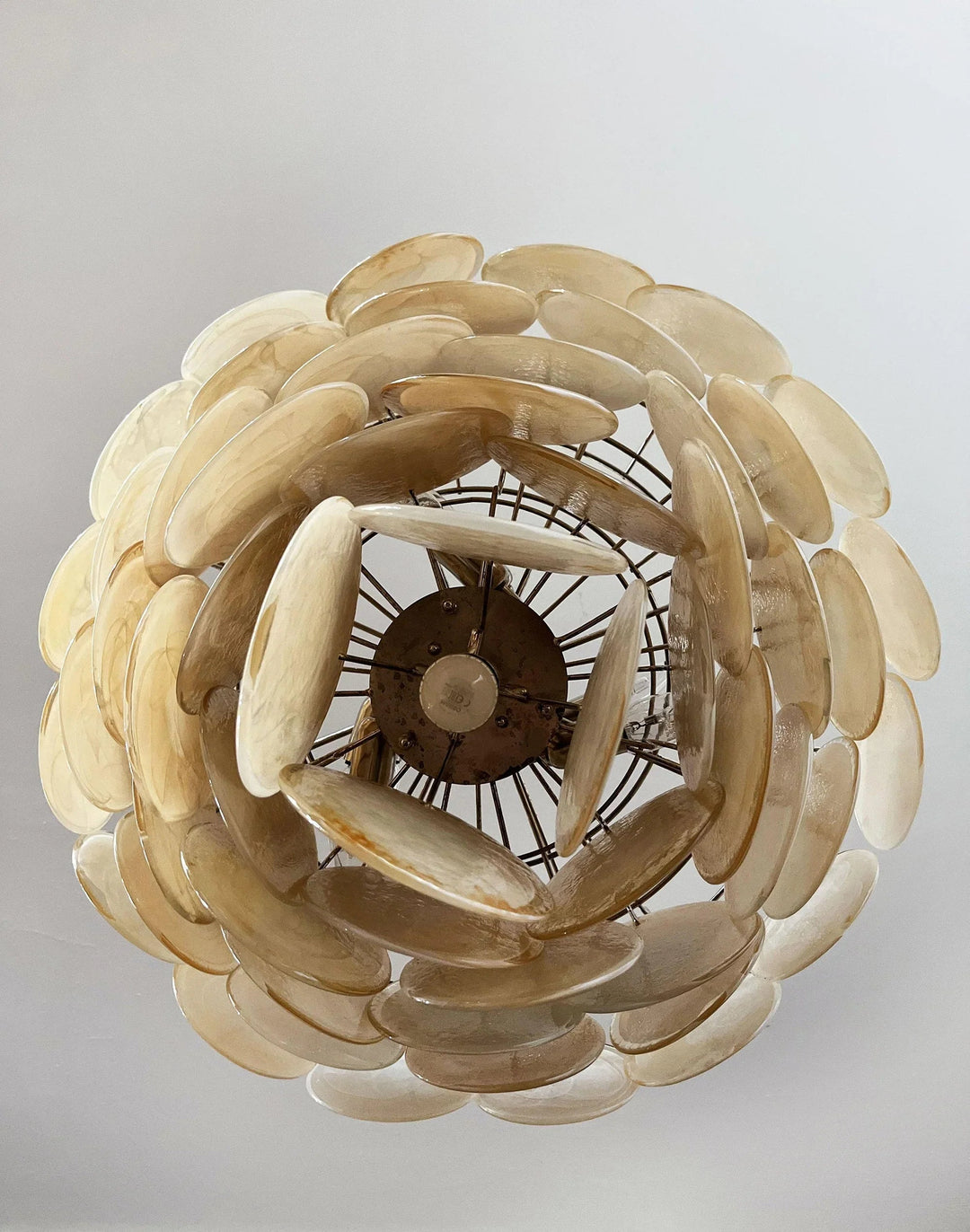 Gold Disk Glass Round Chandelier - view 26 | Woorglamp