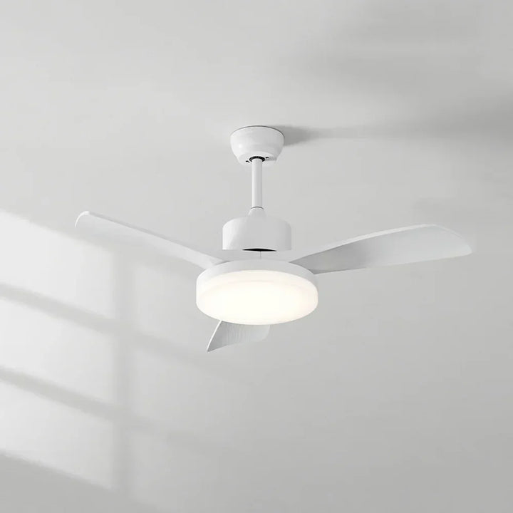 Nordic Fan Blade White Ceiling Fan Light