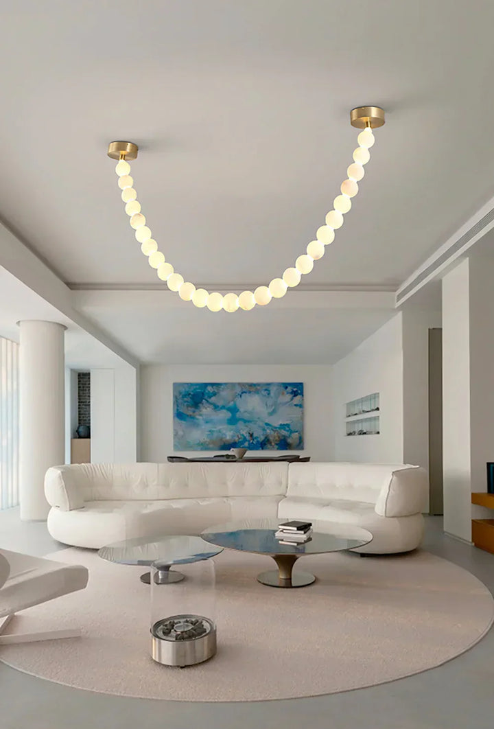 Pearl Alabaster Necklace Chandelier
