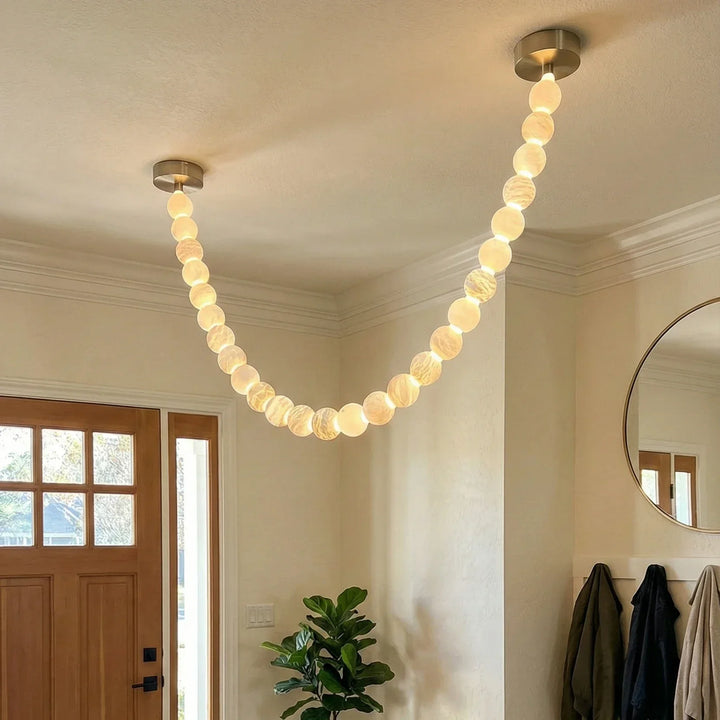 Pearl Alabaster Necklace Chandelier