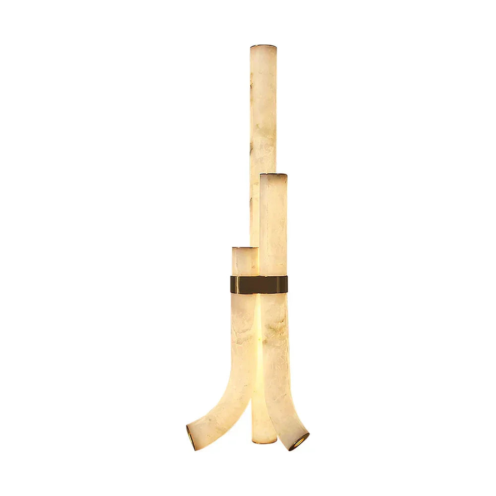 Piped Alabaster Floor Lamp - view 21 | Woorglamp