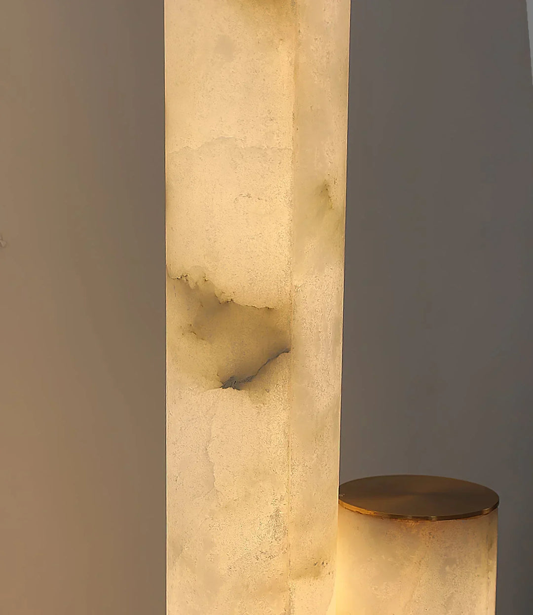 Piped Alabaster Floor Lamp - view 20 | Woorglamp