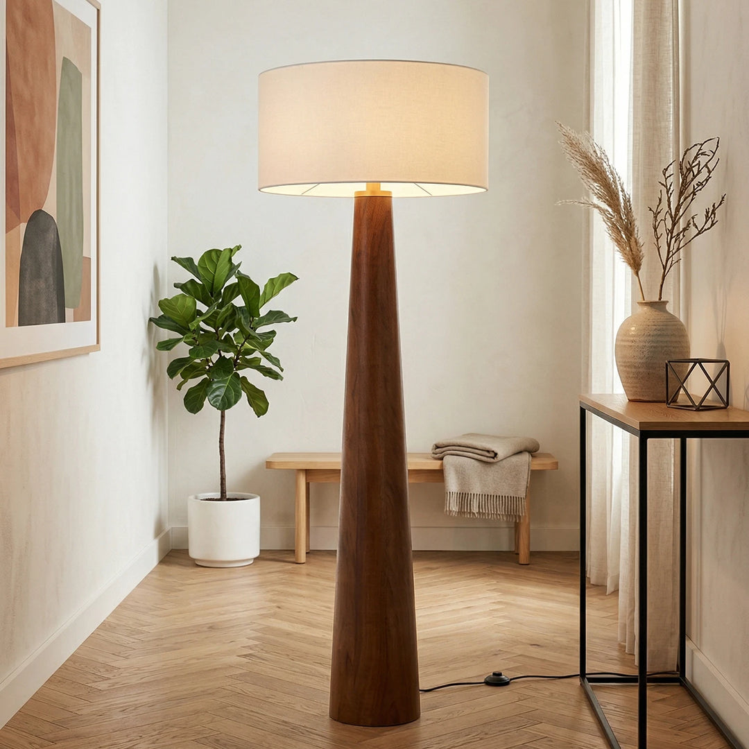 Wooden_Tapered_Floor_Lamp_Next_To_Window_Side_Table_Woorglamp