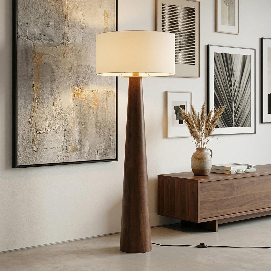 Wooden_Tapered_Floor_Lamp_in_Modern_Living_Room_Woorglamp